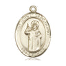 14kt Solid Gold St. John of Capistrano Patron Saint Medal Pendant 1 inch by Bliss Manufacturing