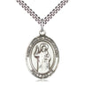 Sterling silver St. John of Capistrano patron saint medal necklace with 24 inch curb chain by Bliss Manufacturing
