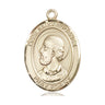 14kt solid gold Pope St. Eugene I oval medal pendant handcrafted in USA by Bliss Manufacturing
