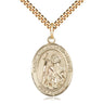 Gold Filled St. Adrian of Nicomedia patron saint medal necklace with 24 inch chain by Bliss Manufacturing