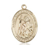 14kt Solid Gold St. Adrian of Nicomedia Patron Saint Medal Pendant 1 inch by 3/4 inch by Bliss
