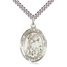Sterling Silver St. Adrian of Nicomedia Patron Saint Medal Necklace with 24 Inch Chain by Bliss