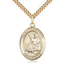 14kt Gold Filled St. John Licci Patron Saint Medal Necklace 1 inch x 3/4 inch on 24 inch chain by Bliss