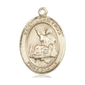 14kt Solid Gold St. John Licci patron saint medal pendant 1 inch by Bliss Manufacturing USA