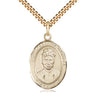 14kt Gold Filled St. Joseph Patron Saint Medal Necklace 1 inch x 3/4 inch on 24 inch chain by Bliss