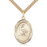 14kt Gold Filled St. Josemaria Escriva Patron Saint Medal Necklace 1 inch by 3/4 inch 24 inch chain Bliss