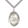 Sterling Silver St. Josemaria Escriva Patron Saint Medal Necklace 1 inch by 3/4 inch 24 inch chain Bliss