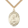 14kt Gold Filled St. Frances of Rome Catholic patron saint medal necklace with 24 inch chain by Bliss