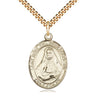 14kt gold filled St. Rose Philippine Duchesne patron saint medal necklace with 1 inch pendant and 24 inch chain by Bliss USA
