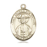 14kt Solid Gold St. Andrew Kim Taegon Patron Saint Medal Pendant 1 x 3/4 inch by Bliss Manufacturing