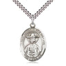 Sterling Silver St. Andrew Kim Taegon Catholic Patron Saint Medal Necklace 1x3/4 inch with 24 inch Chain by Bliss