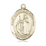 14kt Solid Gold St. Raymond of Penafort Medal Pendant 1 inch by 3/4 inch handcrafted by Bliss Manufacturing