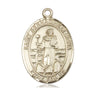 14kt solid gold St. Bernadine of Siena patron saint medal pendant 1 inch x 3/4 inch handcrafted by Bliss