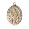 14kt Solid Gold Our Lady of Assumption Medal Pendant 1 x 3/4 inch Handcrafted by Bliss Manufacturing