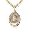 14kt Gold Filled Blessed Miguel Pro medal necklace 1x3/4 inch pendant 24 inch chain Bliss