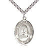 Sterling silver St. Pauline Visintainer patron saint medal necklace with 24 inch chain by Bliss
