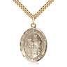 14kt Gold Filled St. Jacob of Nisibis Patron Saint Medal Necklace 1 x 3/4 inch with 24 inch Chain by Bliss