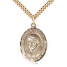 14kt gold filled St. Peter Canisius patron saint medal necklace with 24 inch chain by Bliss