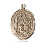 14kt Solid Gold St. Paul the Hermit patron saint medal pendant 1x3/4 inches handcrafted by Bliss