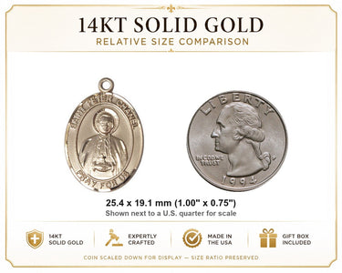 14kt Solid Gold Medium St. Peter Chanel Medal Pendant | 1x3/4" | USA Made by Bliss