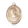 14kt Solid Gold St. Daniel Comboni Patron Saint Medal Pendant 1x3/4 inch Handcrafted by Bliss Manufacturing