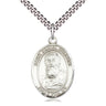 Sterling Silver St. Daniel Comboni Patron Saint Medal Necklace 1x3/4 inch on 24 inch Chain by Bliss
