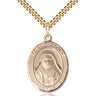 14kt Gold Filled St. Alphonsa Patron Saint Medal Necklace 1 inch by 3/4 inch on 24 inch Curb Chain by Bliss