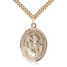 14kt Gold Filled St. Peter Patron Saint Medal Necklace 1 inch x 3/4 inch on 24 inch chain by Bliss