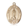 14kt Solid Gold Our Lady of Kibeho Medal Pendant 1x3/4 inch by Bliss Manufacturing