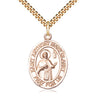 14kt Gold Filled St. Anthony Mary Claret Patron Saint Medal Necklace 1 inch by 3/4 inch on 24 inch Curb Chain by Bliss