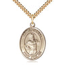 14kt Gold Filled St. Dismas Good Thief Catholic patron saint medal necklace, 1 inch pendant on 24 inch chain by Bliss