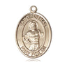 14kt solid gold St. Dismas Good Thief patron saint medal pendant 1 x 3/4 inch by Bliss