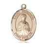 14kt Solid Gold St. Winifred of Wales Patron Saint Medal Pendant 1 inch x 3/4 inch by Bliss