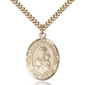 14kt gold filled Our Lady of Czestochowa Black Madonna Catholic pendant necklace with 24 inch chain by Bliss