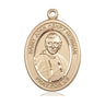 14kt solid gold Blessed John Henry Newman medal pendant, 1 x 3/4 inches, handcrafted by Bliss Manufacturing USA