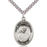 Sterling silver Blessed John Henry Newman medal necklace 1 x 3/4 inches with 24 inch curb chain by Bliss Manufacturing