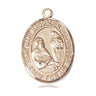 14kt Solid Gold St. Mary Magdalene of Canossa Patron Saint Medal Pendant 1 inch by Bliss