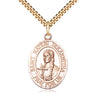 14kt Gold Filled St. Kateri Tekakwitha Catholic Patron Saint Medal Necklace 1 x 3/4 inch with 24 inch Chain by Bliss