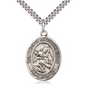 Sterling Silver Our Lady of the Precious Blood Medal Necklace 1x3/4 inch on 24 inch chain by Bliss