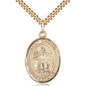 14kt Gold Filled St. Ephrem patron saint medal necklace with 24 inch curb chain by Bliss Manufacturing