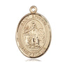 14kt solid gold St. Ephrem patron saint medal pendant 1 x 3/4 handcrafted by Bliss