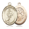 14kt Solid Gold St. Sebastian Softball Medal Pendant 1x3/4 inch handcrafted by Bliss