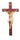15 inch cherry stained wood wall crucifix handcrafted Catholic cross with gift box