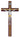 10 inch cherry wood wall crucifix with gold inlay accents contemporary Catholic design gift boxed