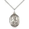 Sterling Silver St. Albert the Great patron saint medal necklace with 18 inch chain by Bliss Manufacturing