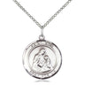 Sterling Silver St. Ann Catholic Patron Saint Medal Necklace 3/4 x 5/8 with 18 inch Chain by Bliss