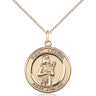 14kt Gold Filled St. Agatha Patron Saint Medal Necklace 3/4 x 5/8 with 18 Inch Curb Chain by Bliss