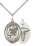 Sterling Silver St Agatha Nurse Medal Necklace 3/4 inch by 1/2 inch on 18 inch chain by Bliss