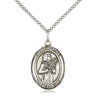 Sterling Silver St. Agatha Patron Saint Medal Necklace with 18 inch Chain by Bliss Manufacturing
