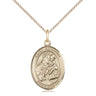 14kt Gold Filled St. Anthony of Padua Patron Saint Medal Necklace 3/4 x 1/2 with 18 Inch Curb Chain by Bliss